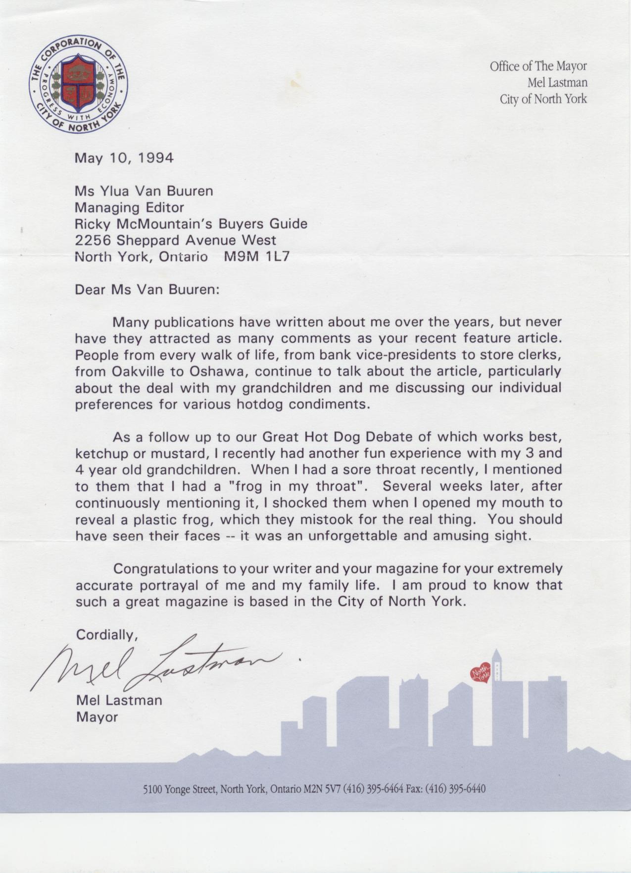 Mayor Mel Lastman