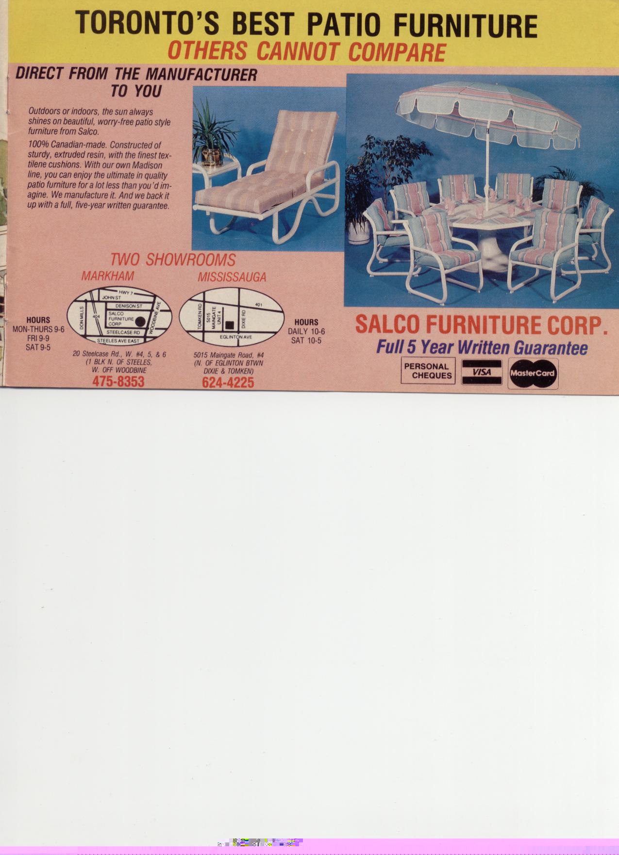 Salco patio Furniture